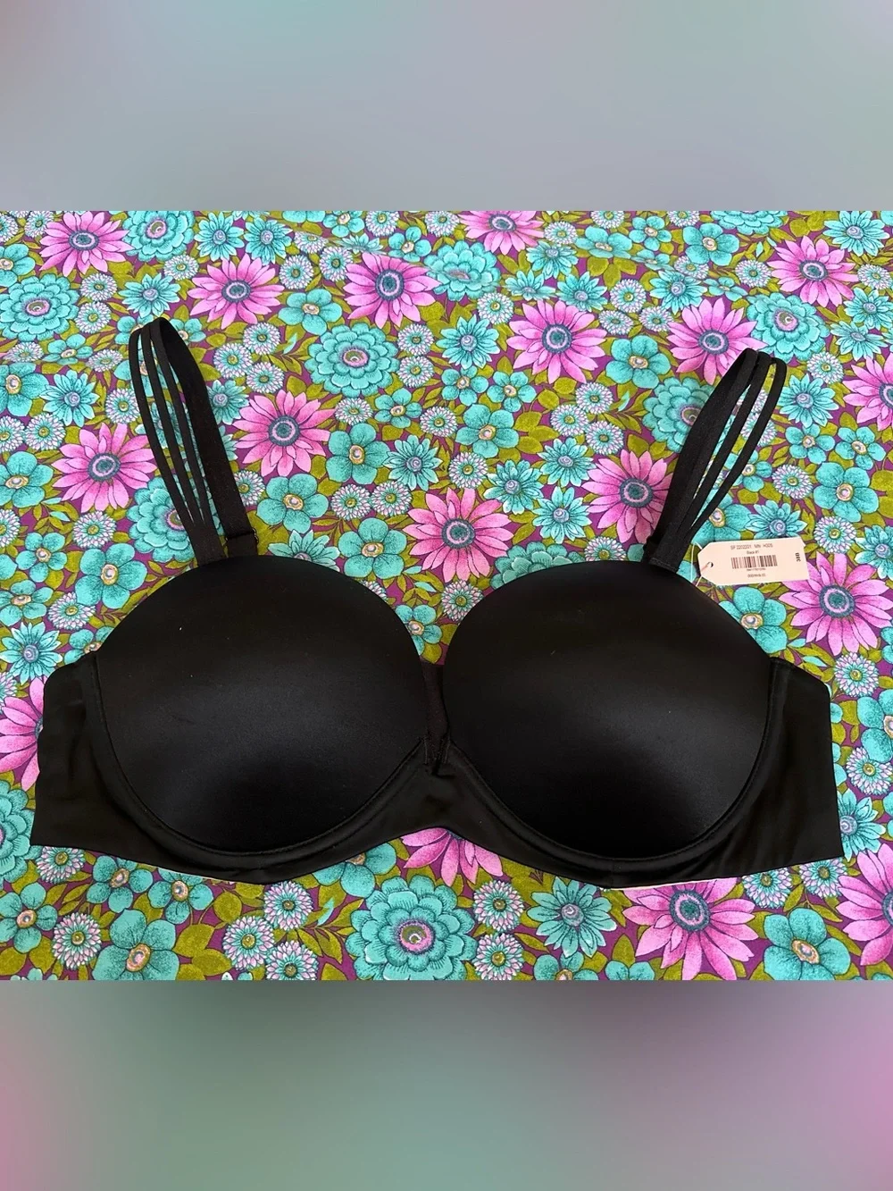 Push-Up Bra - Strapless Plunge w/ Strap- Balconette Demi,  NWT